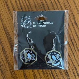 Pittsburgh Penguin Drop Earrings